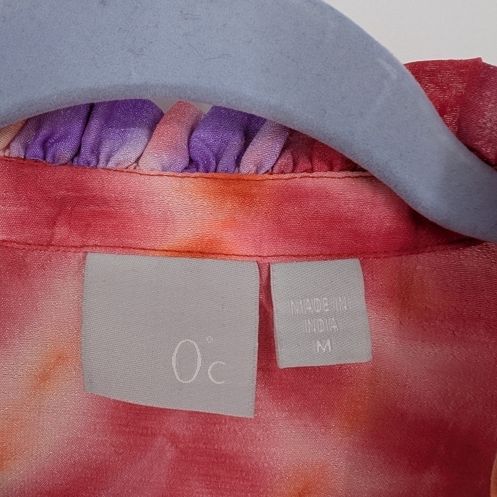 Zero Degrees Celsius Blouse Colorful Anthropologie Boho Tie-Dye - Picture 6 of 7